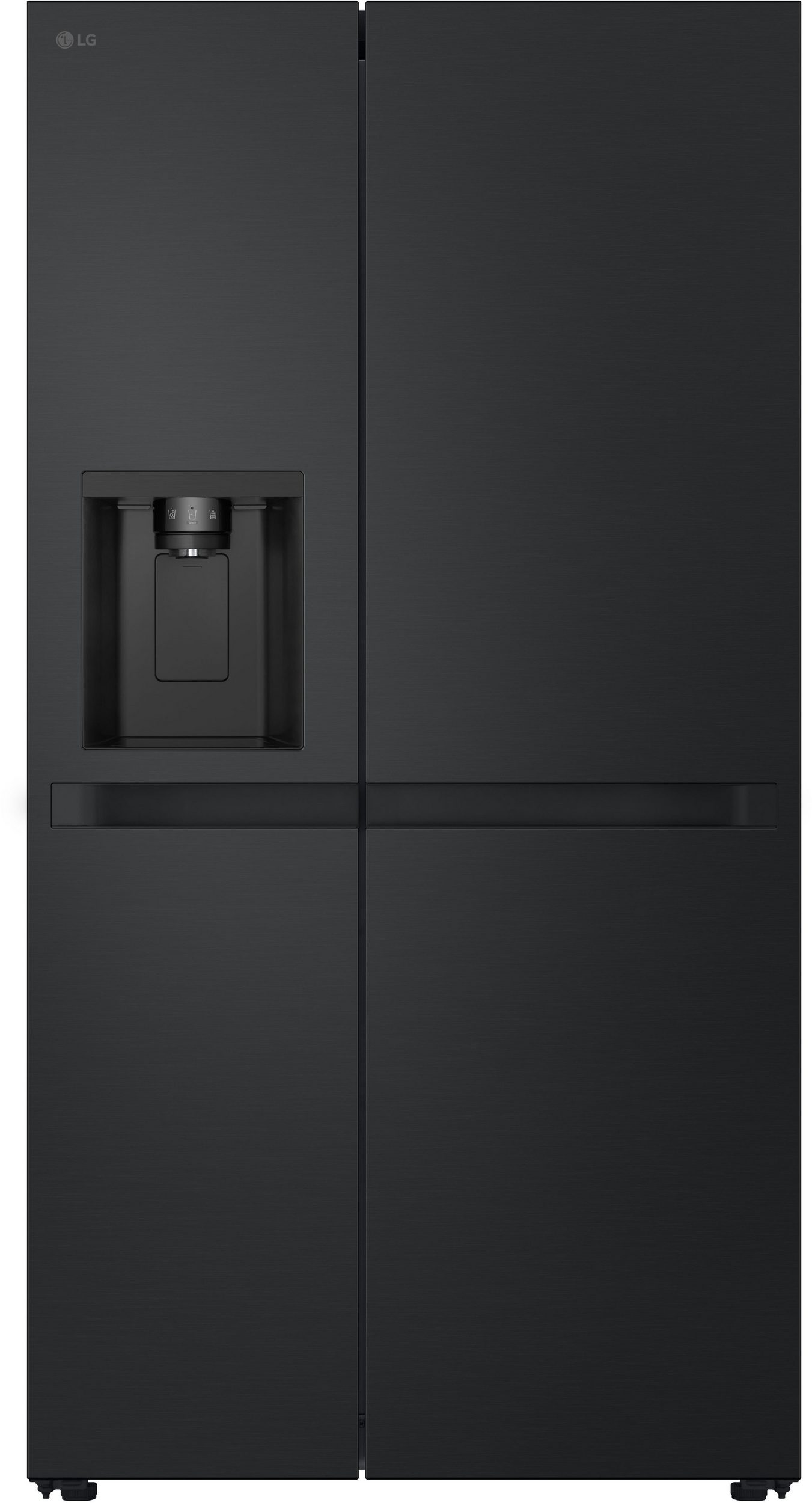 LG GSLC41EPPE side-by-side refrigerator – front view with closed doors