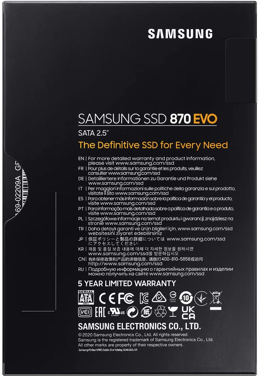 Samsung 870 EVO 500 GB SATA 2,5" SSD PACK