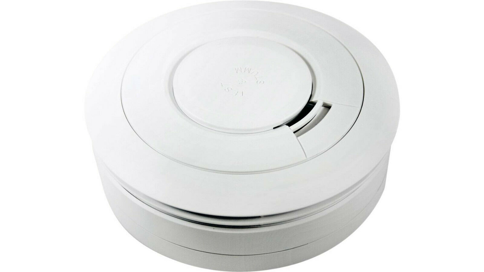 Ei Electronics Ei650 – full view smoke alarm Ei Electronics Ei650 smoke alarm – full view of the battery-powered smoke detector in white