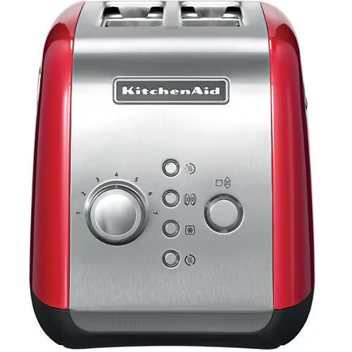 KitchenAid 5KMT221EER toaster, front view with control panel, dial, and function buttons.