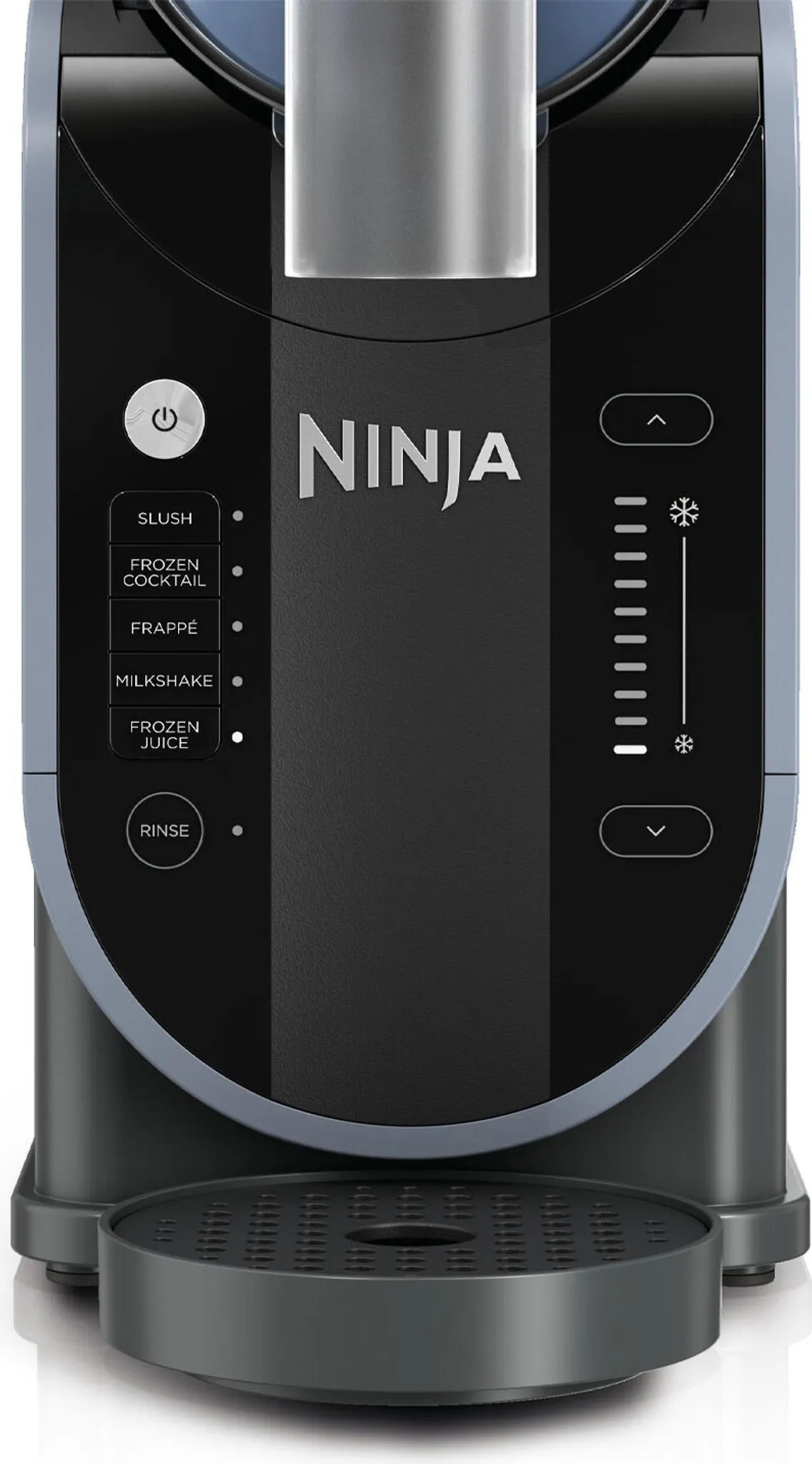 NINJA SLUSHi FS301EU control panel with programs: Slush, Frozen Cocktail, Frappé, Milkshake, Frozen Juice