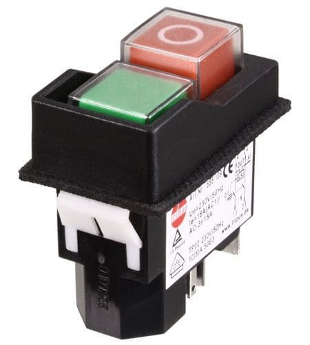 Back view of the Tripus TP02-UC switch with flat plug terminals