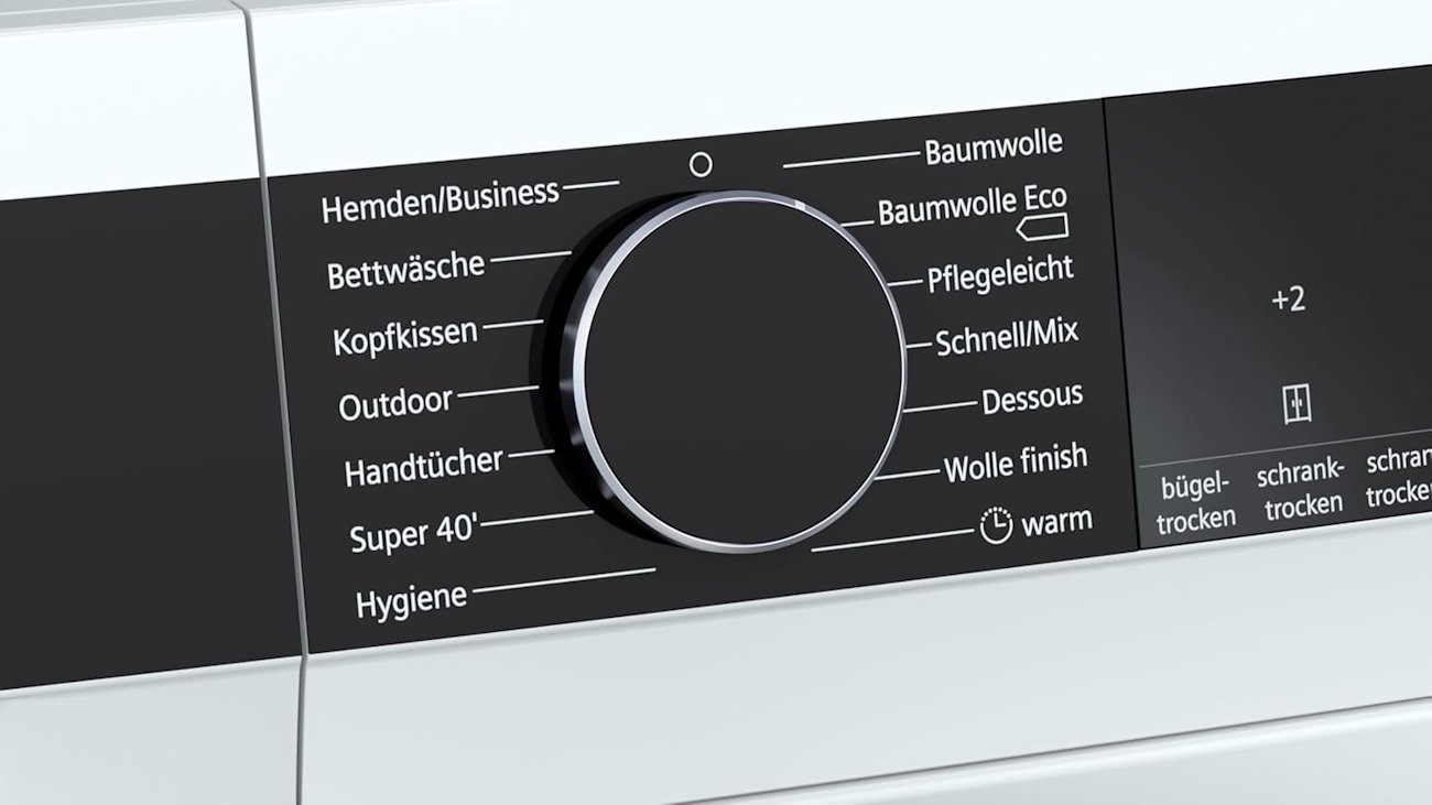 Siemens WQ33G2D40 program panel with program panel – easy-to-read LED display