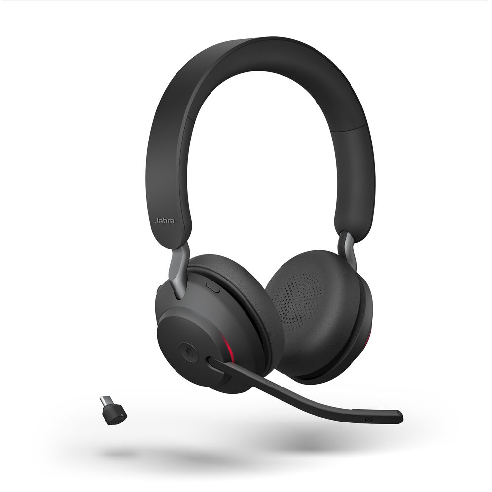 Jabra Evolve2 65, headset (black, UC, USB-C, charging station)