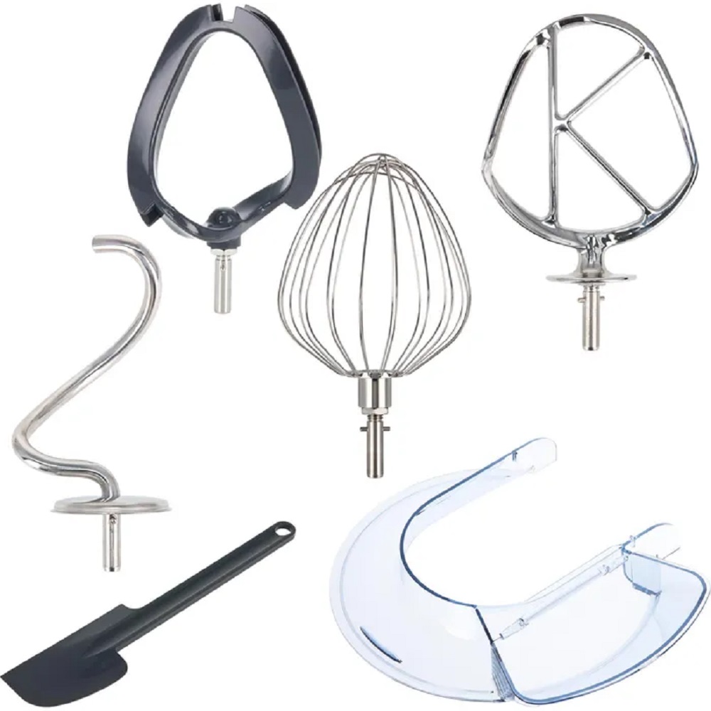 Kenwood KWL90.004SI Titanium Chef Patissier XL Küchenmaschine k-Haken, Ballonschneebesen, Knethaken, Spritzschutz, Spatel als Zubehör inklusive