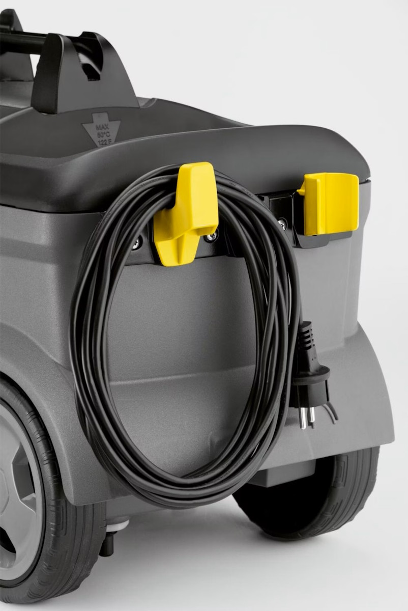 Detailed view of the integrated storage for accessories on the device