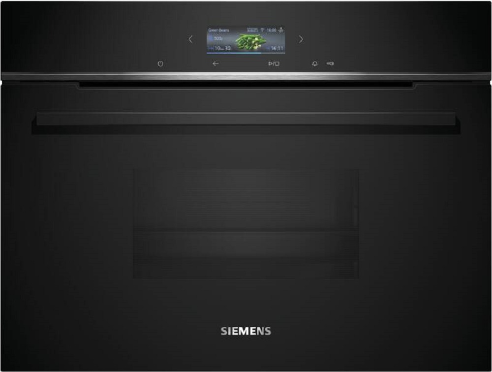Siemens CD714GXB1 iQ700 steam cooker black-stainless steel, 3D hot air plus, electronic clock