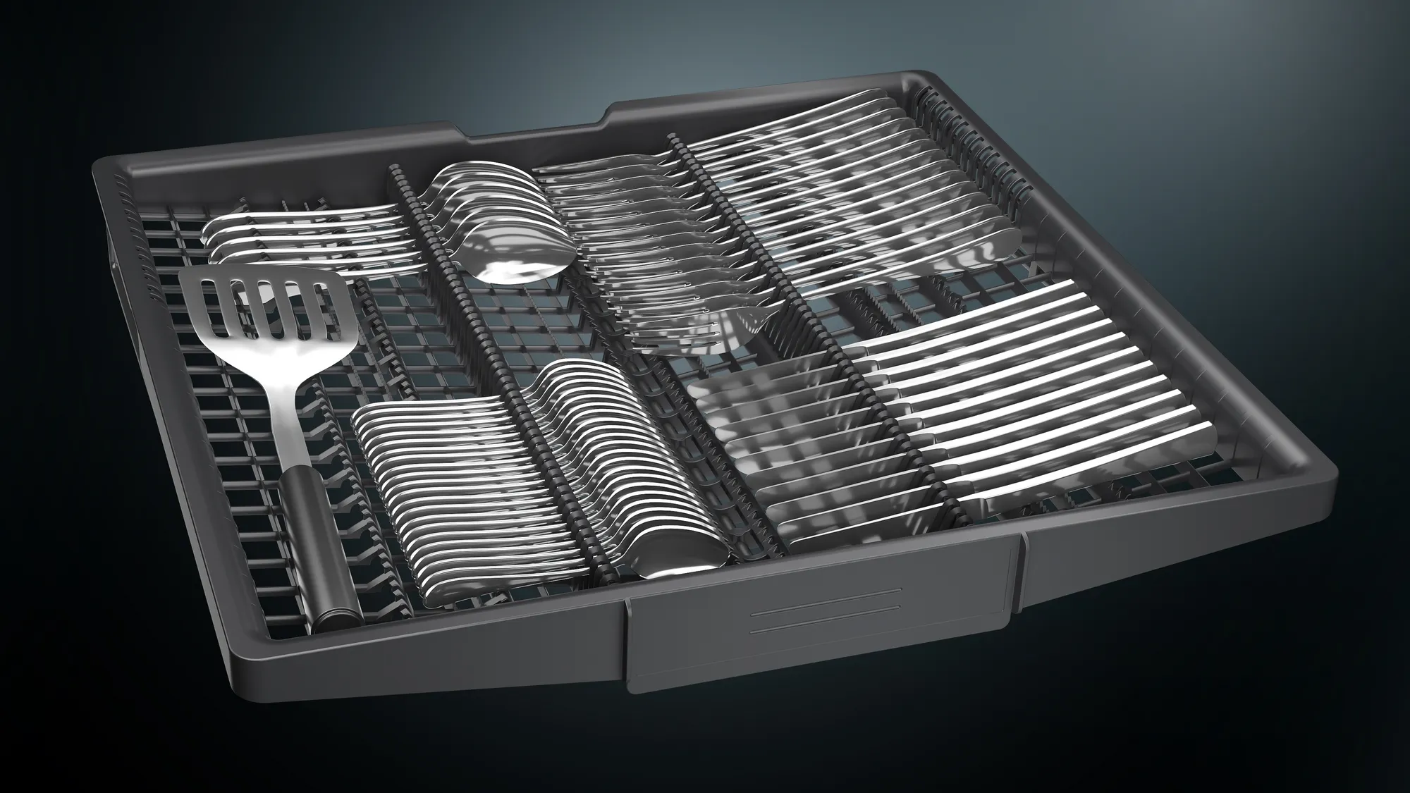 Cutlery drawer in the Siemens iQ300 dishwasher SN63EX14VE