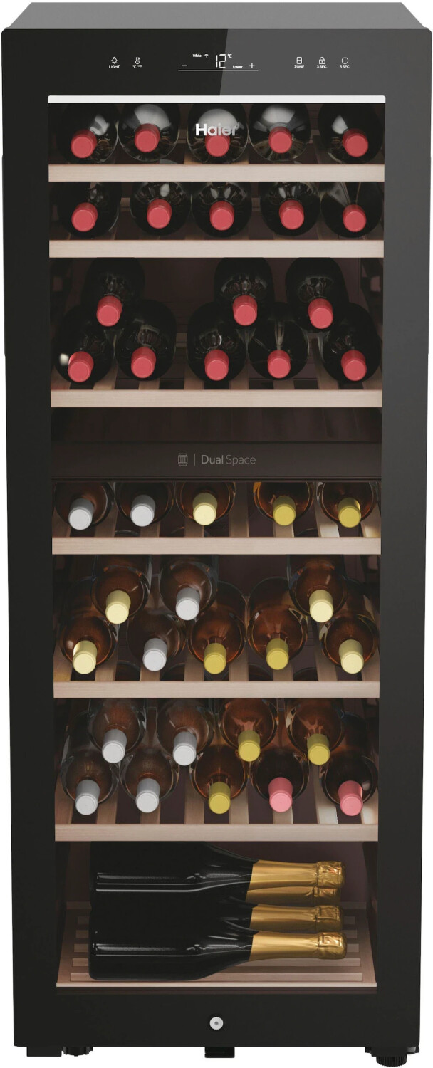 HAIER HWS77GDAU1 Wine Bank 50 Series 7 wine climate cabinet, black