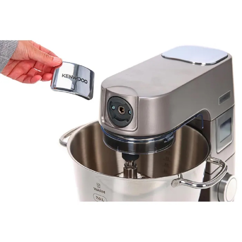 Kenwood KWL90.004SI Titanium Chef Patissier XL Küchenmaschine vordere Abdeckung abnehmbar für weitere Spannende Funktionen mit dem zusätzlich erwerbaren Zubehör