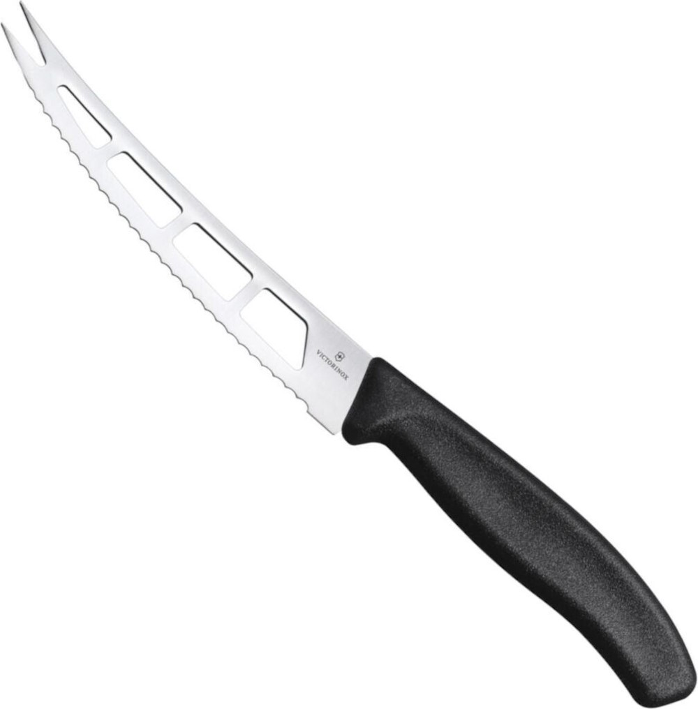 Close-up of the perforated stainless steel blade to prevent food sticking