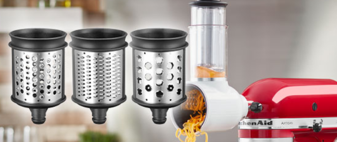 KitchenAid Zubehör für alle Küchenmaschinen Raspel-Reibenpaket 3er Set