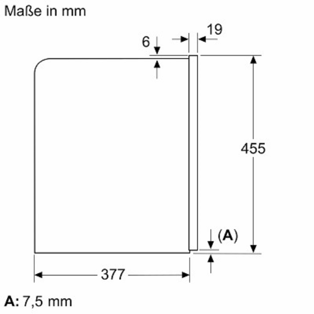 Technical drawing of the Siemens CT718L1B0 showing appliance dimensions in millimeters
