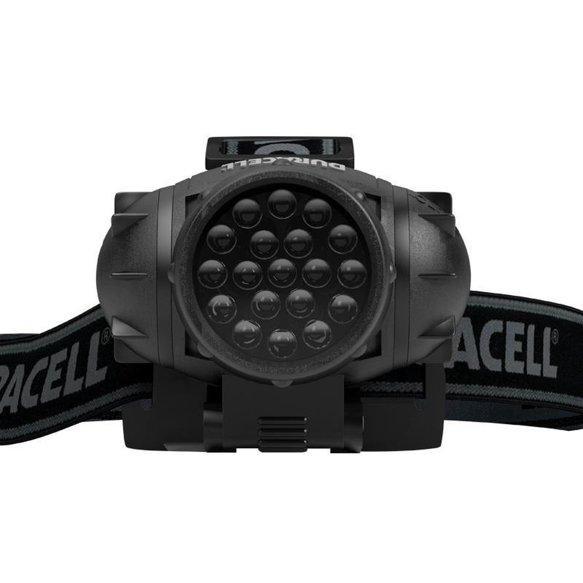 Duracell Explorer Headlamp HDL-1 front view with light spotlight