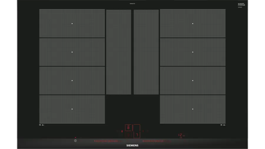 SIEMENS EX875LYC1E iQ700 induction hob with overlay frame, 80 cm, black