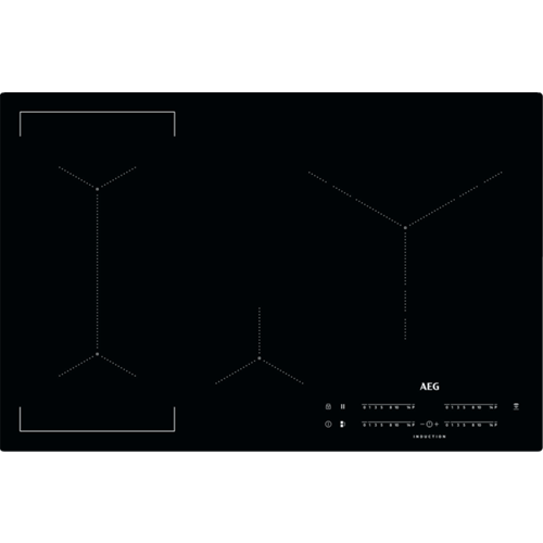AEG IKE84445IB induction hob with Bridge and Hob²Hood function.