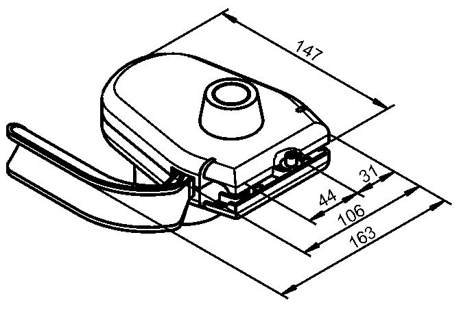 TRIPUS switch for lawn mower, scarifier 1 lever on the right| At Store-Jet.de | sketch