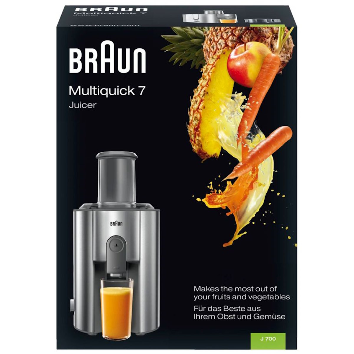 Braun J700 juicer in original packaging