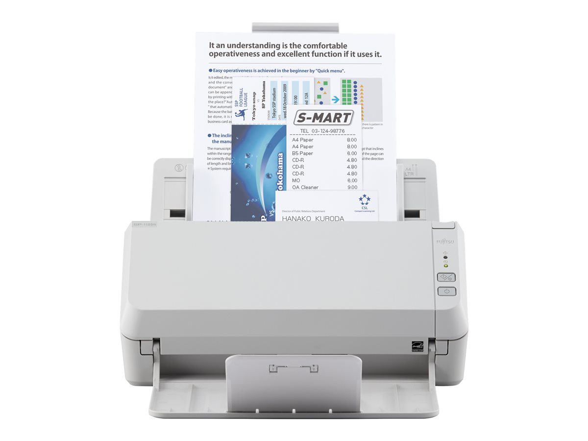 FUJITSU ScanSnap SP-1125N Compact document scanner | Fast scanning of up to 25 pages/min.