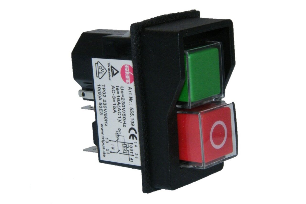 Detailed view of the coil and the 5th contact in the Tripus TP02-UC switch