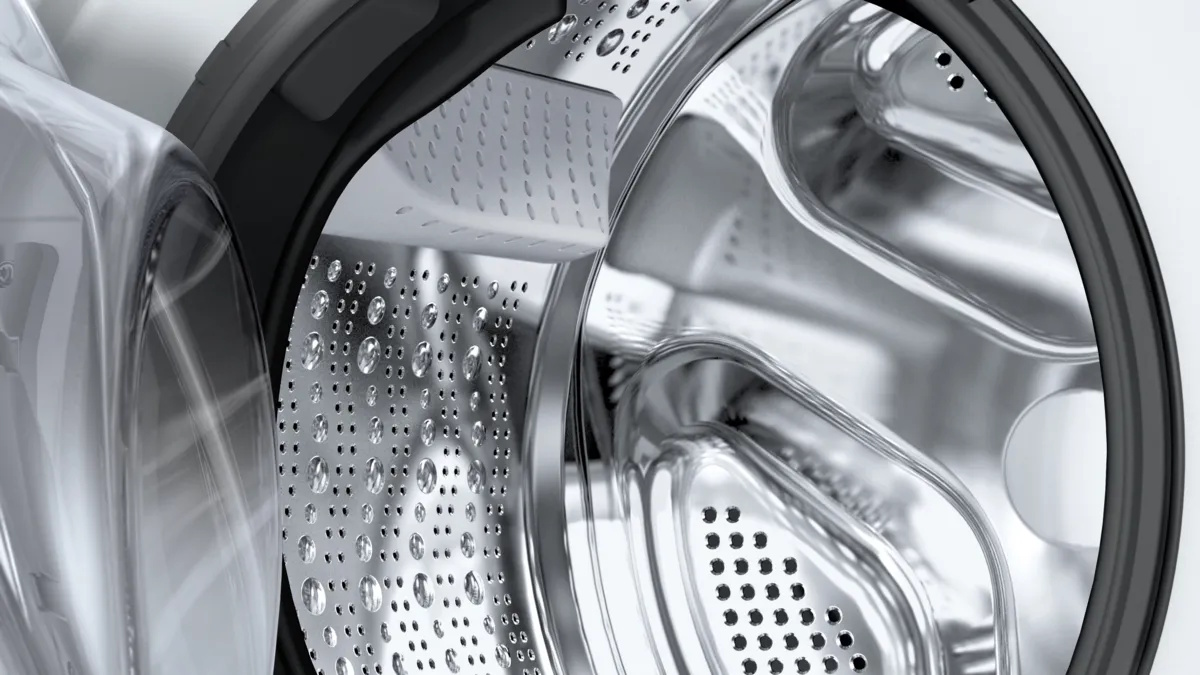 Interior view of the iQ700 washer-dryer VarioDrum for extra gentle laundry care.