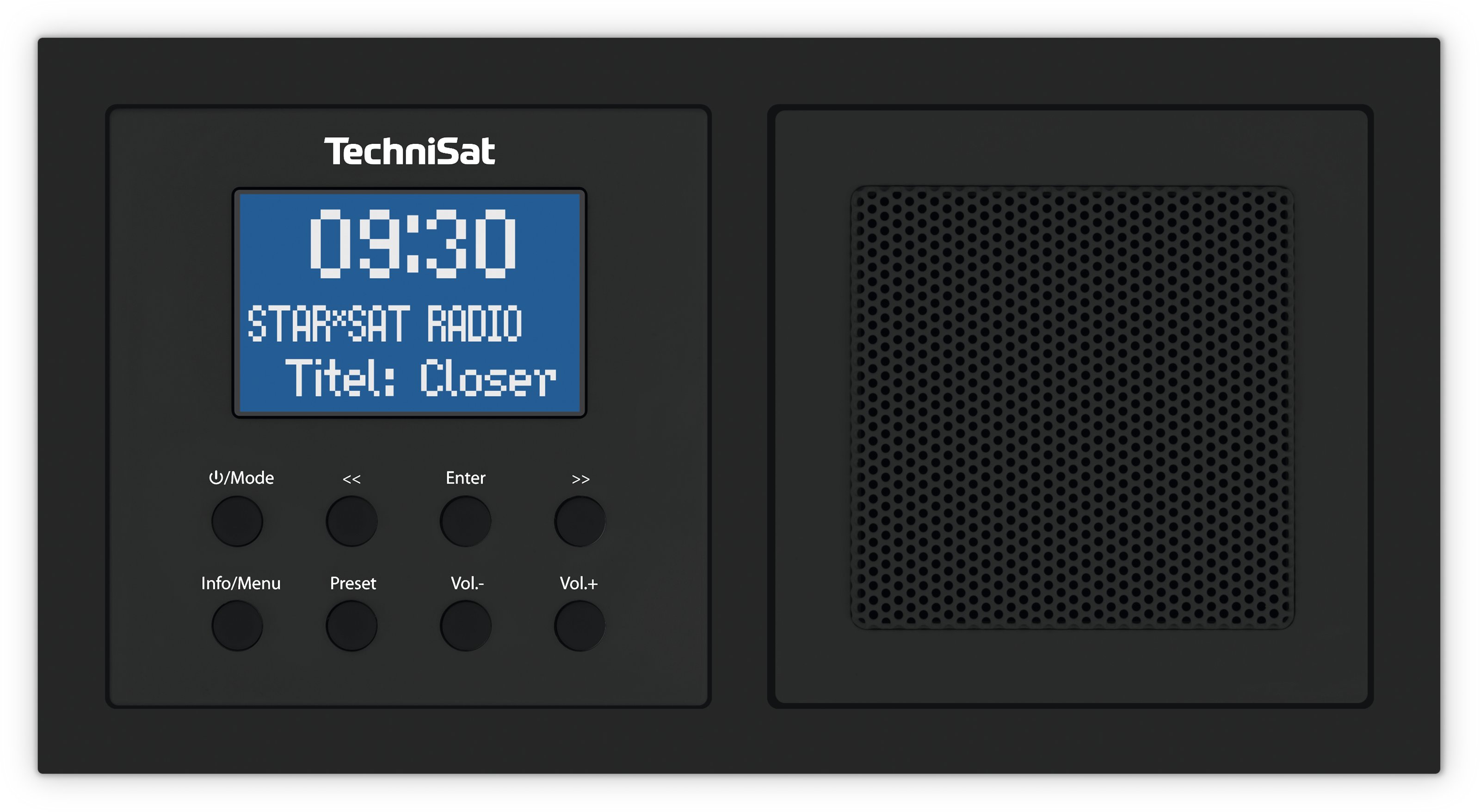 TechniSat DIGITRADIO UP 1 DAB+ flush-mounted radio (radio for mounting on double flush-mounted box) black