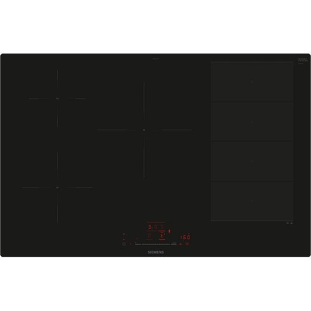 Siemens EX801HVC1E iQ700 induction hob with cooking sensor, 80 cm, black, flush-mounted
