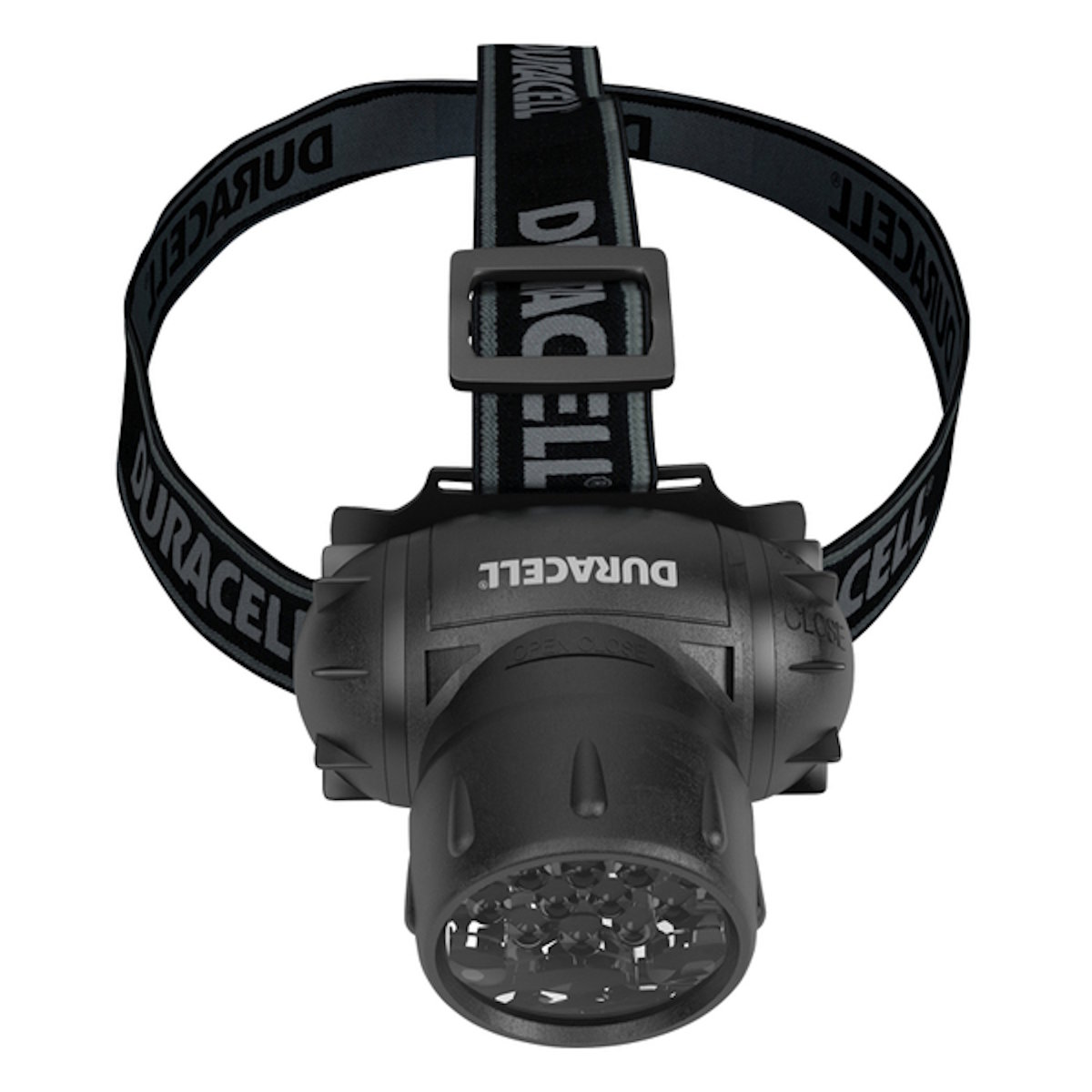 Duracell Explorer Headlamp HDL-1 Top view with headband Duracell