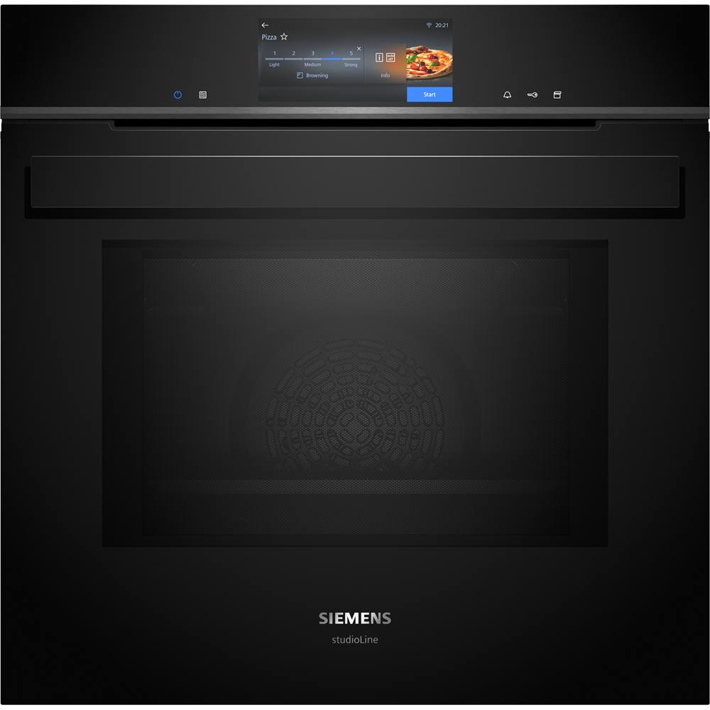 Siemens studioLine HN978GQB1 pyrolysis oven with microwave and steam support