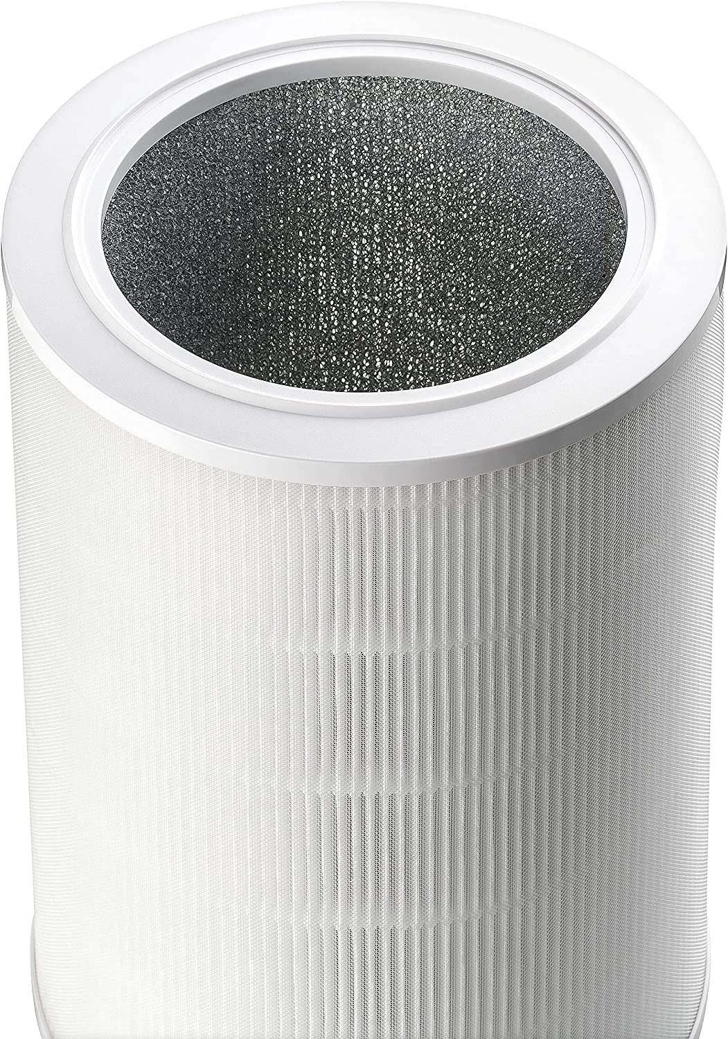 Justluxx Amax3 air purifier, close-up of replaceable filter.