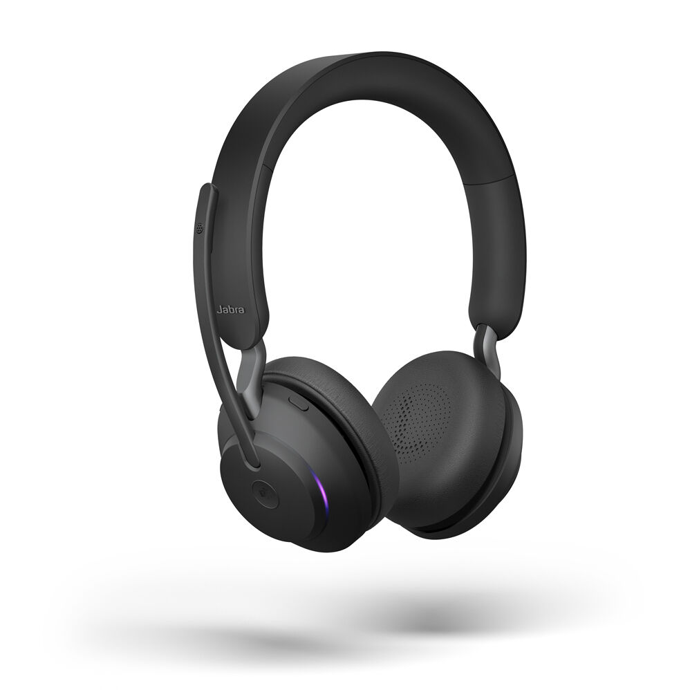 JABRA Evolve2 65 Link 380a USB-C MS Stereo Headset mit Ladestation, black, EAN: 5706991022827