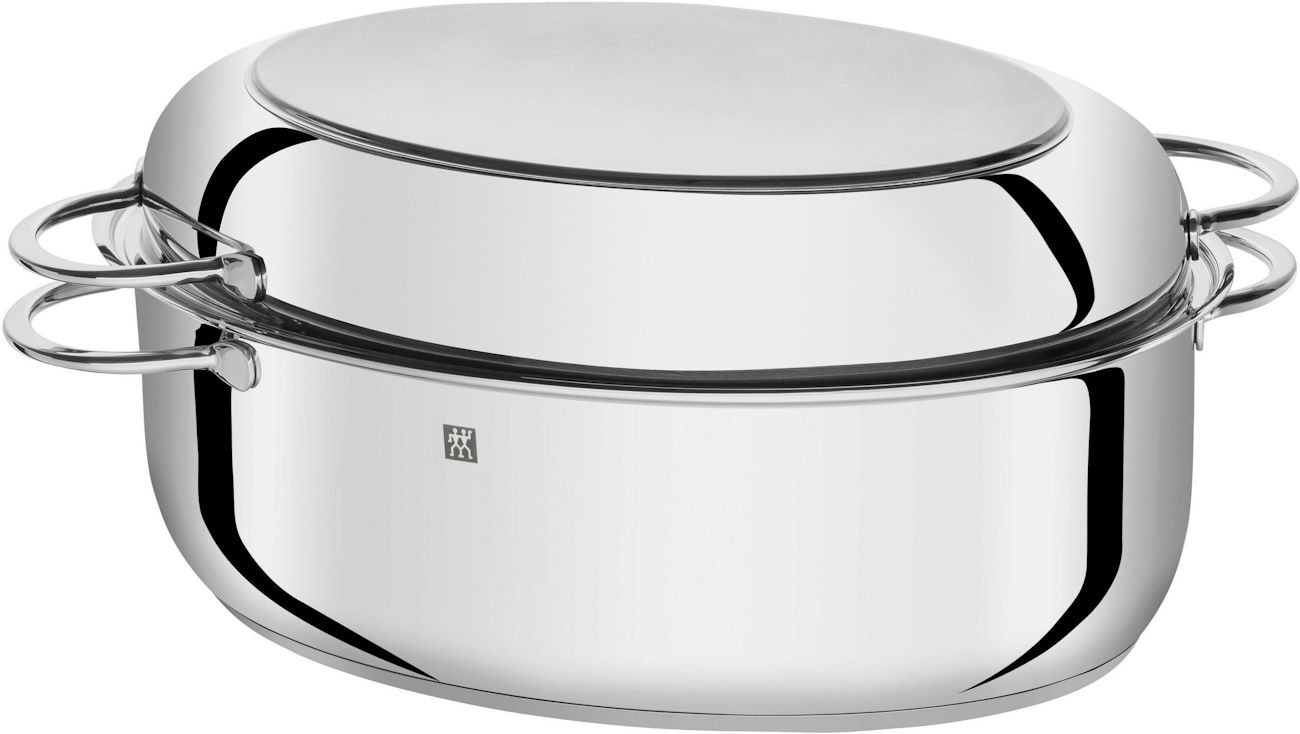 ZWILLING Plus roaster 41 cm, 18/10 stainless steel, silver 38x25 cm