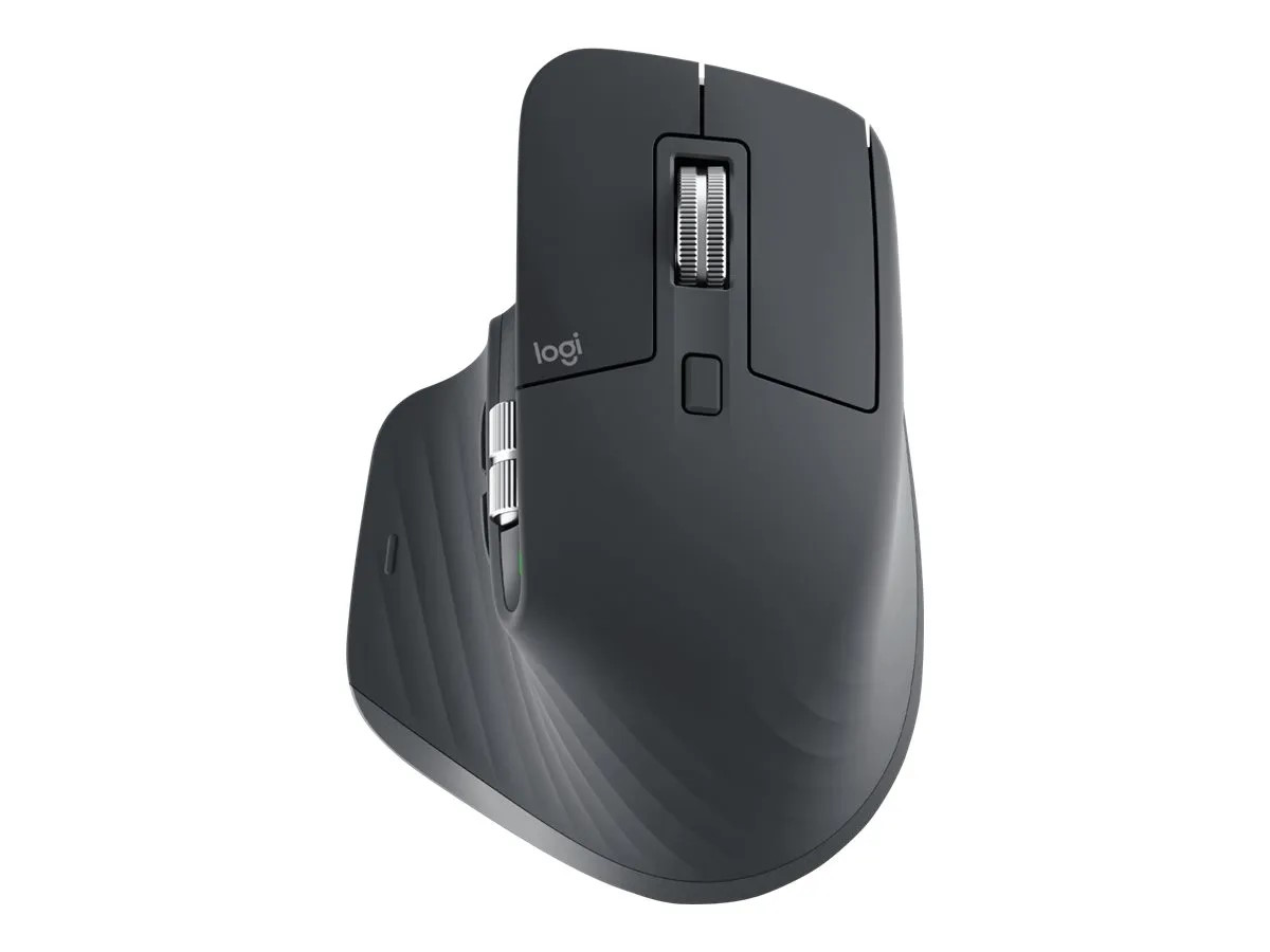 Logitech MX Master 3S for Business in Graphite, top view.