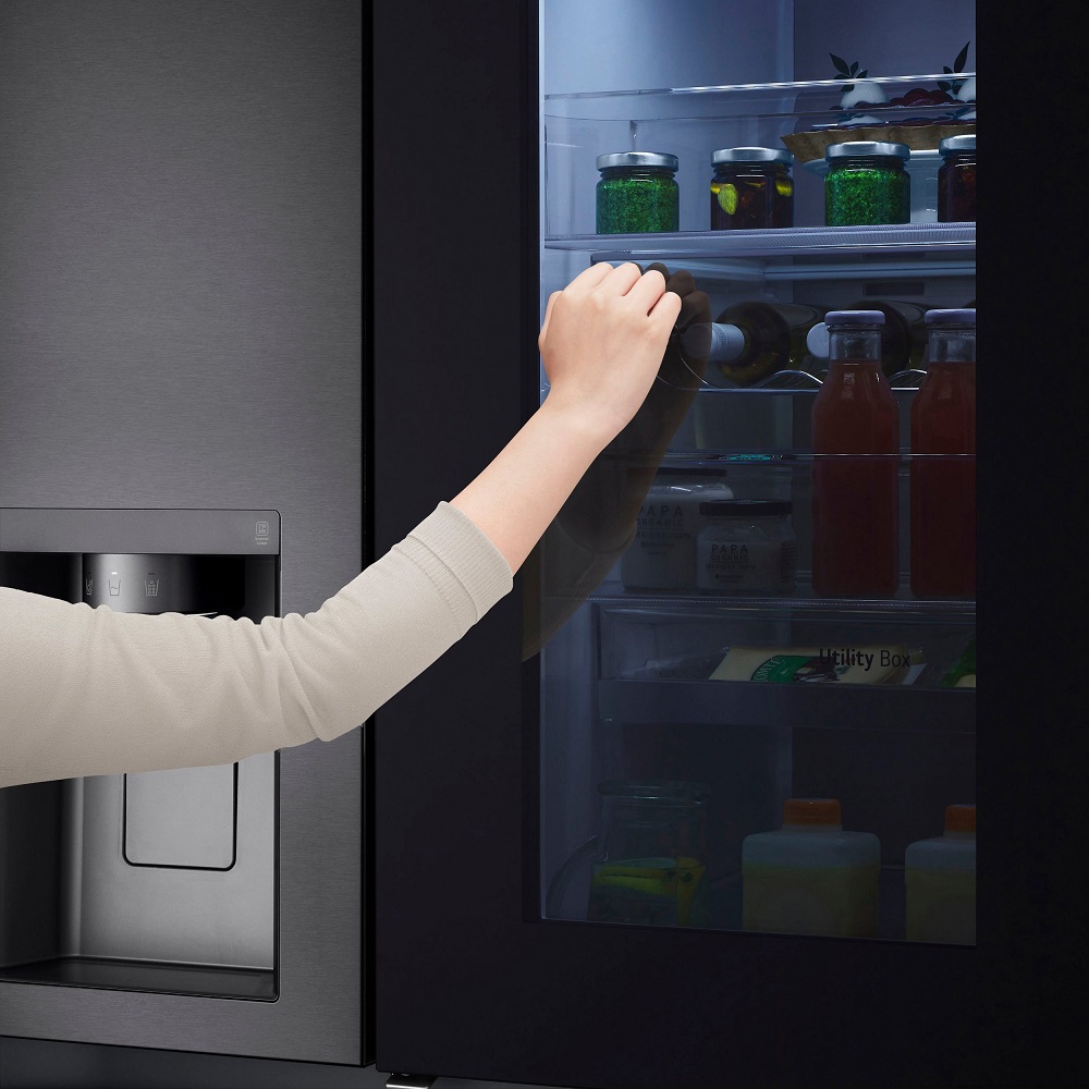 LG GSXV91MCAE Side-by-Side Refrigerator: Knock twice and look inside