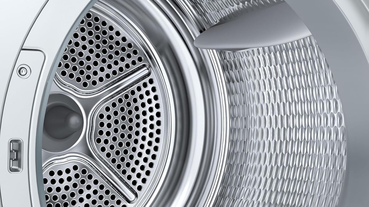 Interior of the softDry drum of the Siemens WQ33G2D40 heat-pump dryer