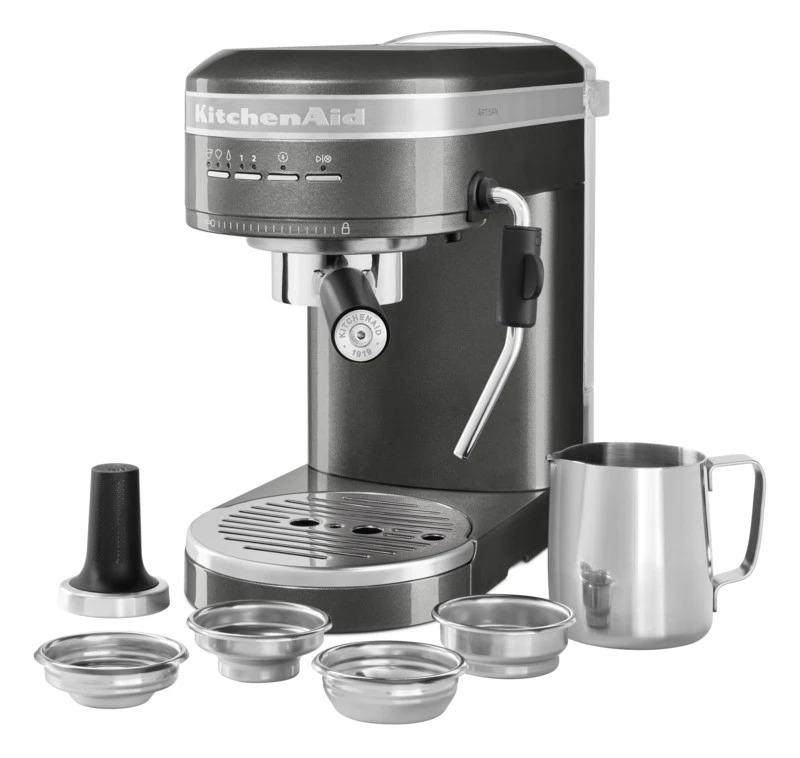 Kitchenaid Halbautomatische Espressomaschine Artisan 5KES6503EMS Medaillon Silber