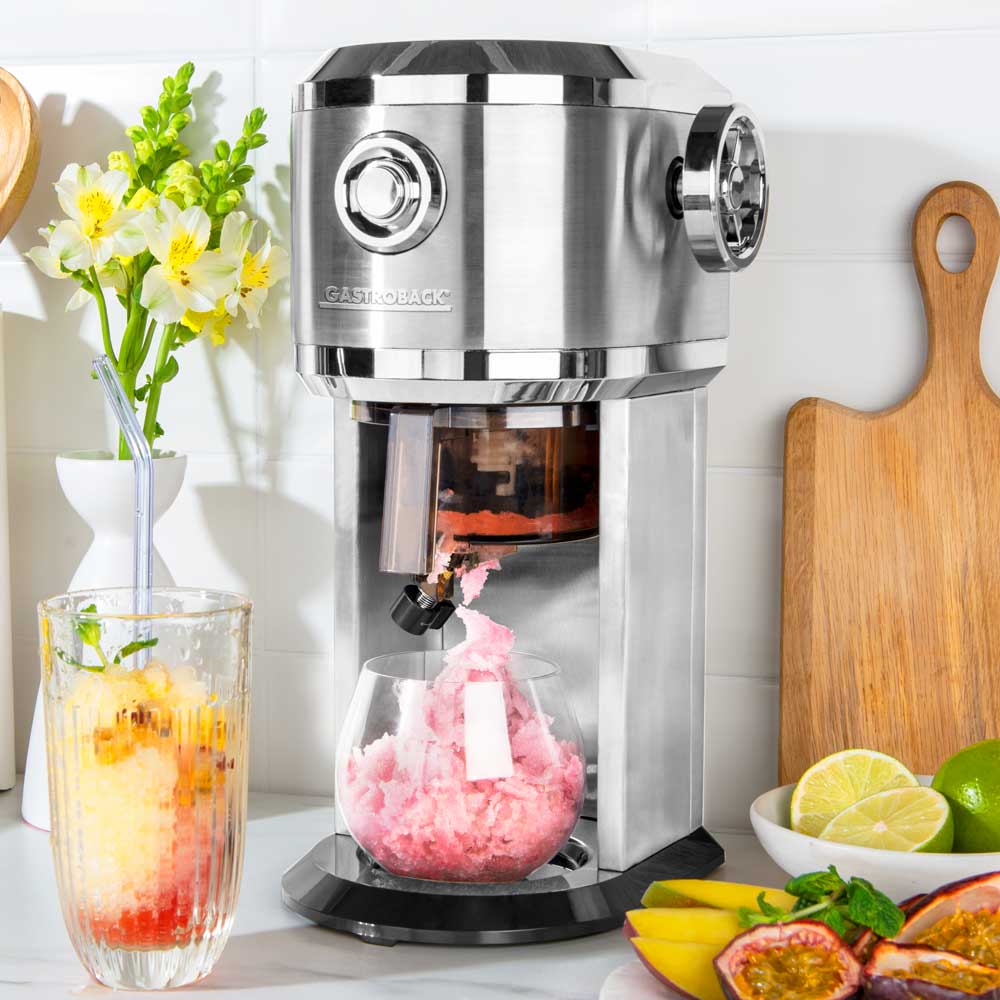 Gastroback Design Ice Shaver – scene image with the device in use in a kitchen