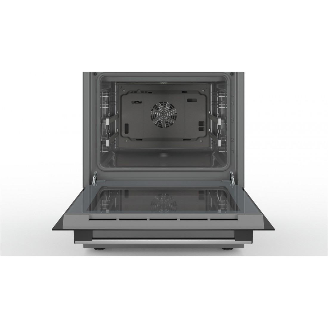 Oven interior of the BOSCH HKR39C250 with 3D fan assisted cooking and EcoClean Direct