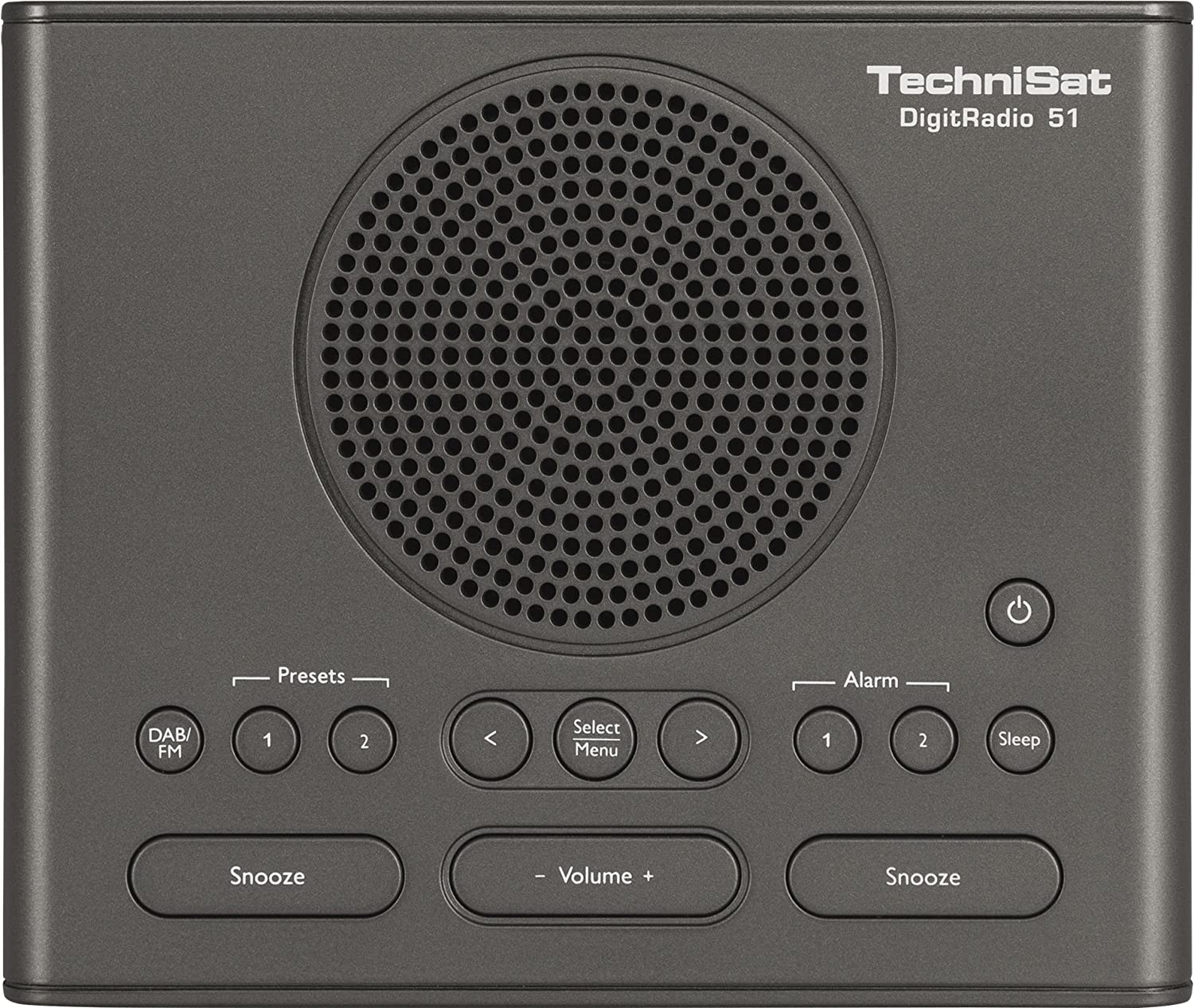 TechniSat DIGITRADIO 51 DAB+ Radiowecker (DAB+, UKW, AUX) Uhrenradio, Sicht von Oben