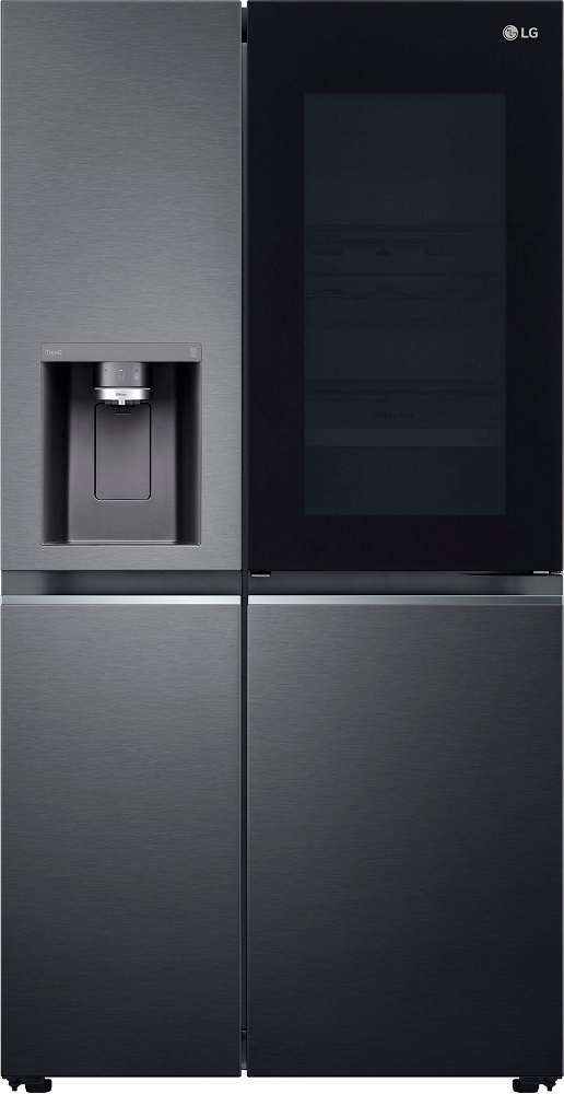 LG GSXV91MCAE side-by-side refrigerator enhances your interior with the UltraSleek Door.