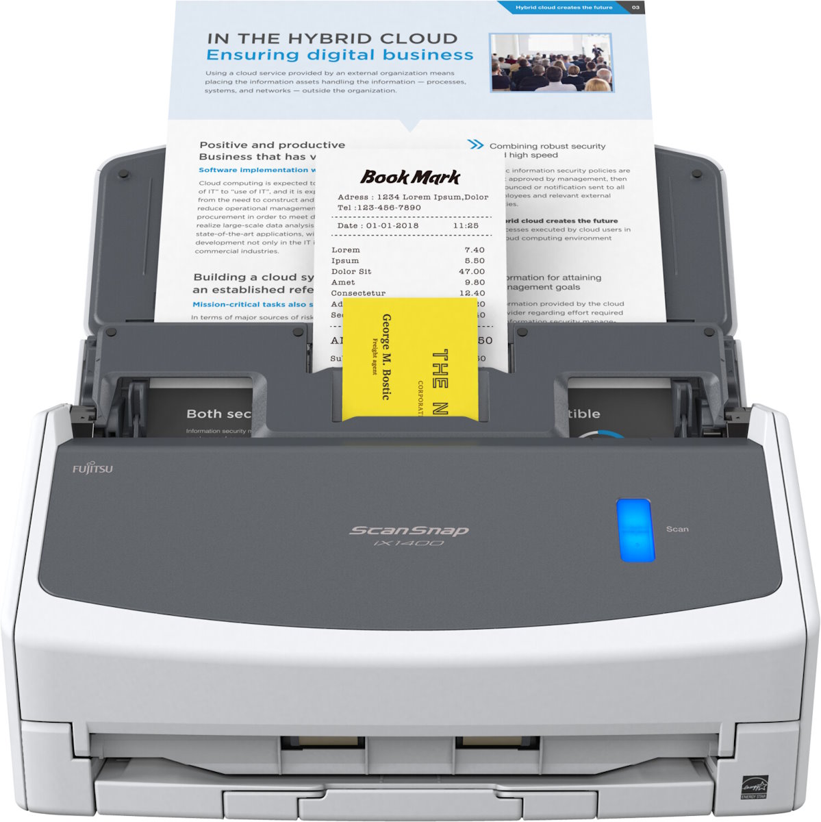 RICOH scanner ScanSnap iX1400, ADF document scanner, duplex, USB, A4