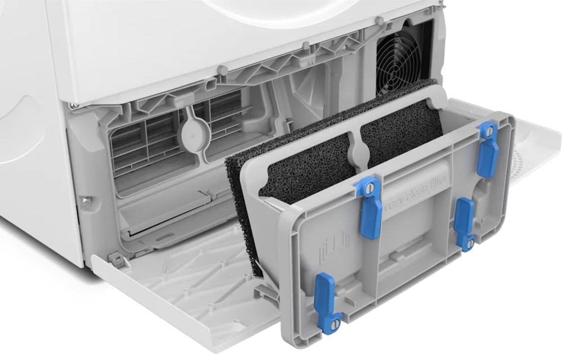 EasyClean Filter of the Bosch dryer detailed and open