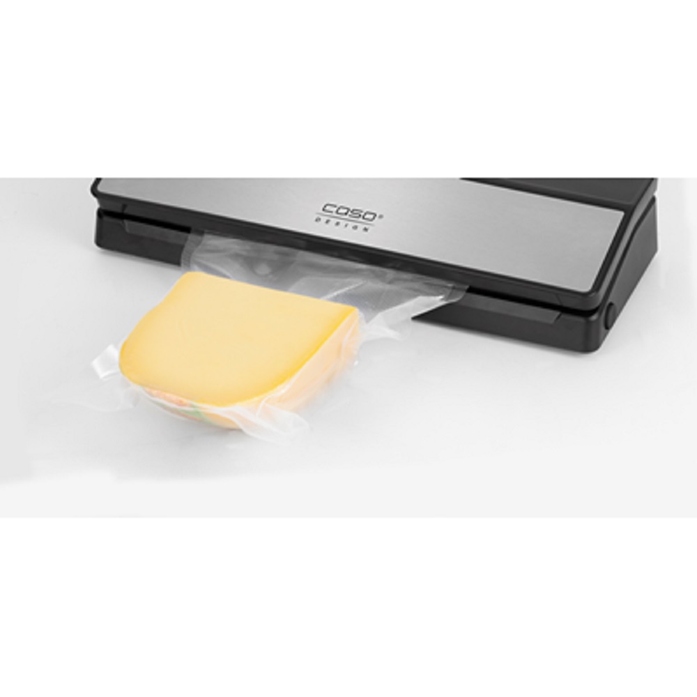 CASO VR 394 with open lid and integrated foil cutter