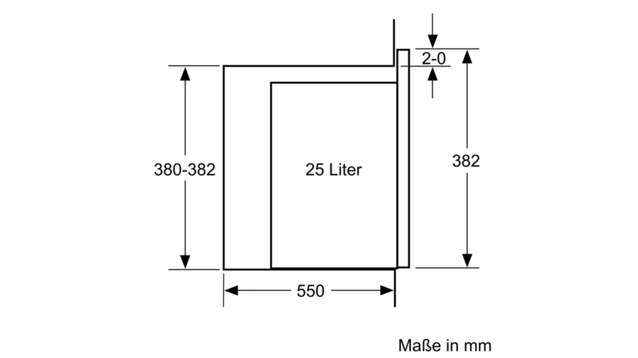 NEFF HGB53 (HLAGD53N0) Einbau Mikrowelle Edelstahl 900 W Maße