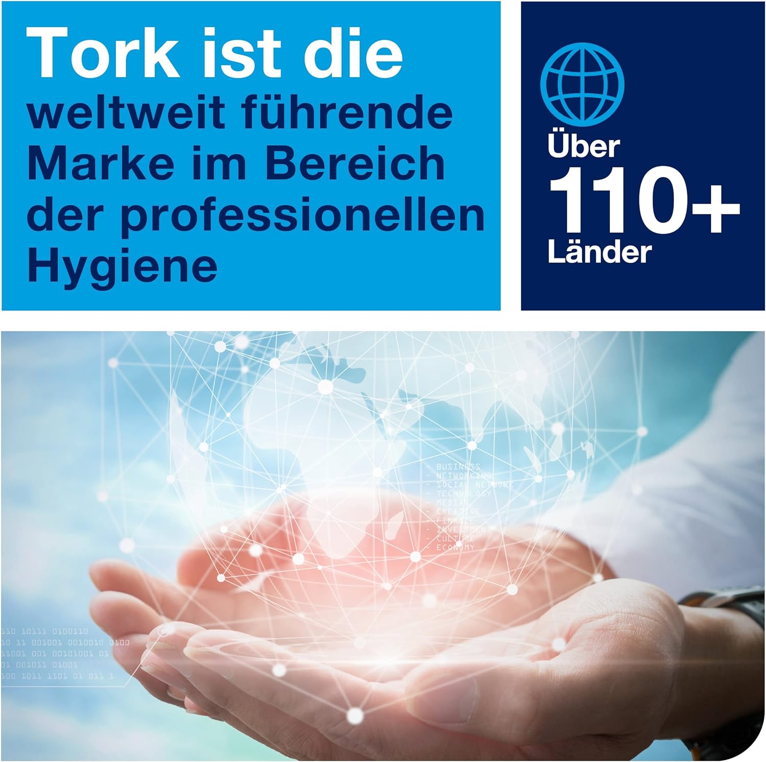 Tork foam soap, presented as a leading brand in hygiene.