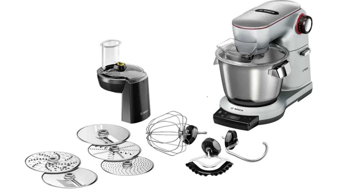 BOSCH Series 8 Food Processor with Scales MUM9DX5S31 OptiMUM 1600 W Silver, Black