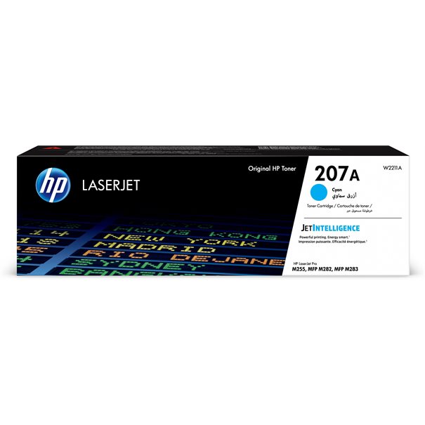 HP W2211A Toner Cyan No. 207A Original Hewlett Packard Standard Toner Blue