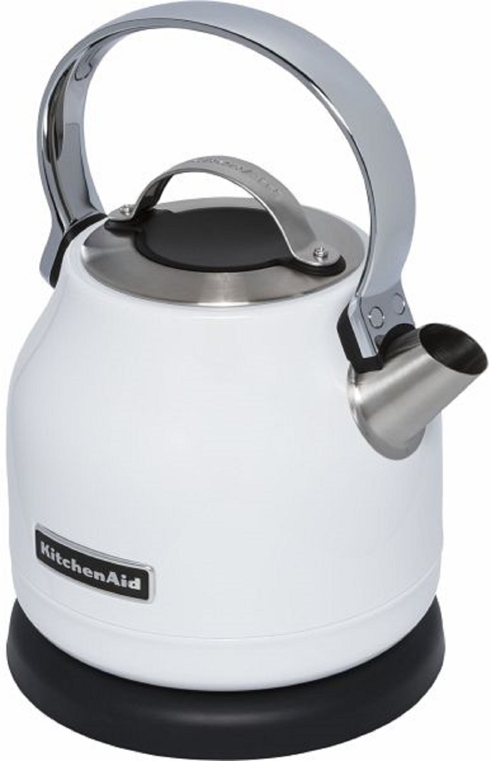 Front view of the KitchenAid 5KEK1222EWH kettle in White with visible spout opening