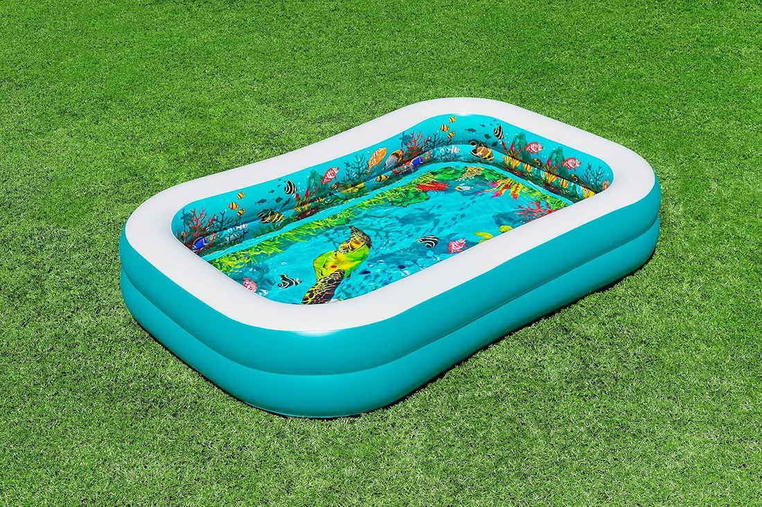 BESTWAY 54177 Family Pool 3D Unterwasser Abenteuer 262x175x51cm