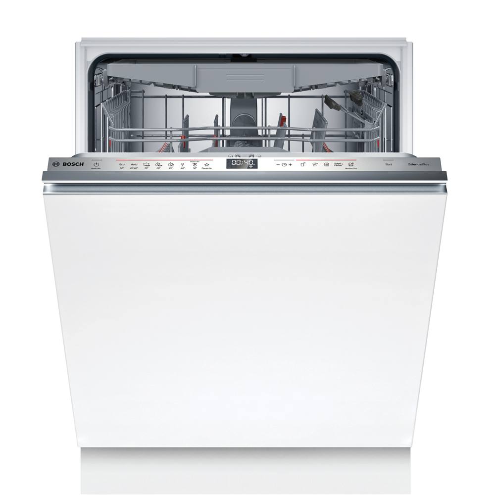 Bosch Series 6 Dishwasher Installation Bosch SBD6ECX12E Series 6 fully integrated dishwasher in a modern kitchen.